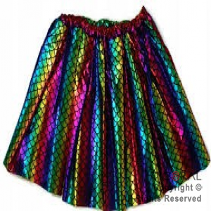 POLLERA TUTU INFANTIL SIERENA MULTICOLOR DE 30 CM DE LARGO